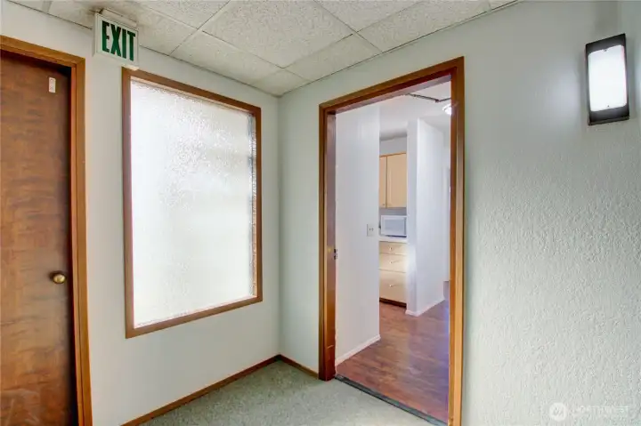 Front door entry for hallway. Welcome to Unit 138