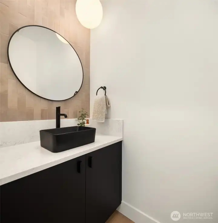 First floor powder bath