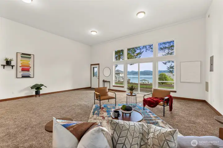 ADU features a spacious living room, new carpet, mini-split system, and inviting views.