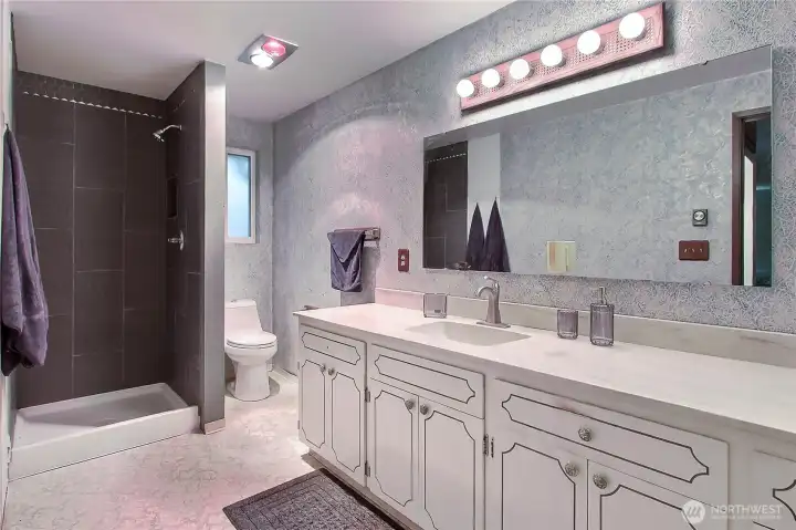 Primary bath features new surround shower