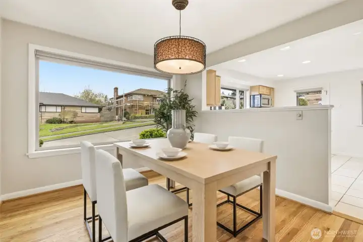 A dining space that feels open, bright, and connected