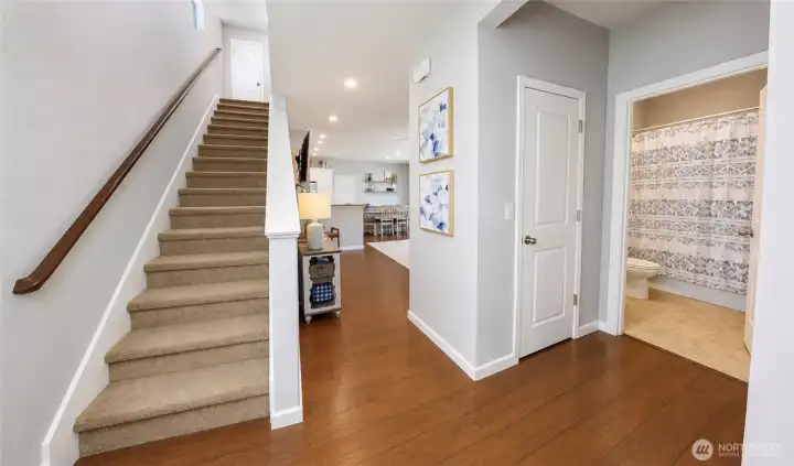 Step inside and discover a bright, welcoming floor plan were soaring ceilings, beautiful floors, and effortless flow invite you further into the heart of the home.