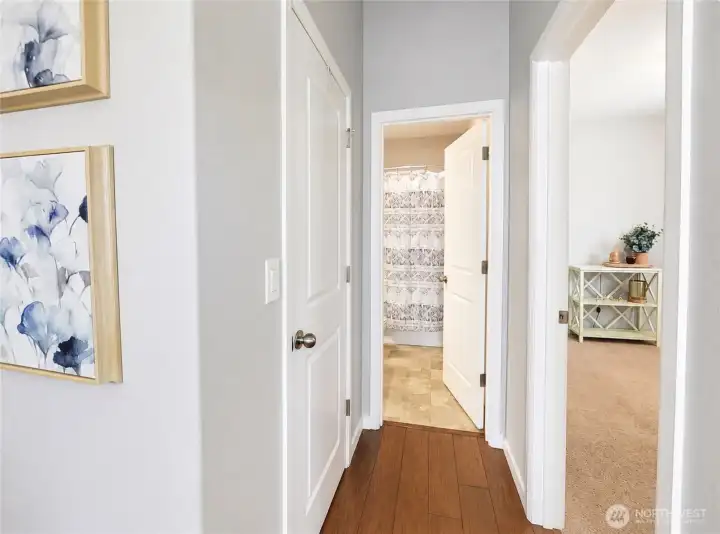 To the right of the entrance is the Main Floor Bathroom