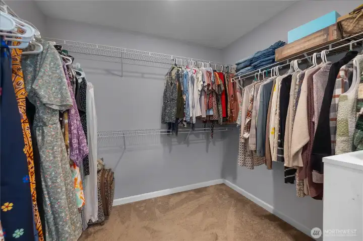 complete with a generous walk-in closet the primary suite offers the storage space needed to stay organized year round