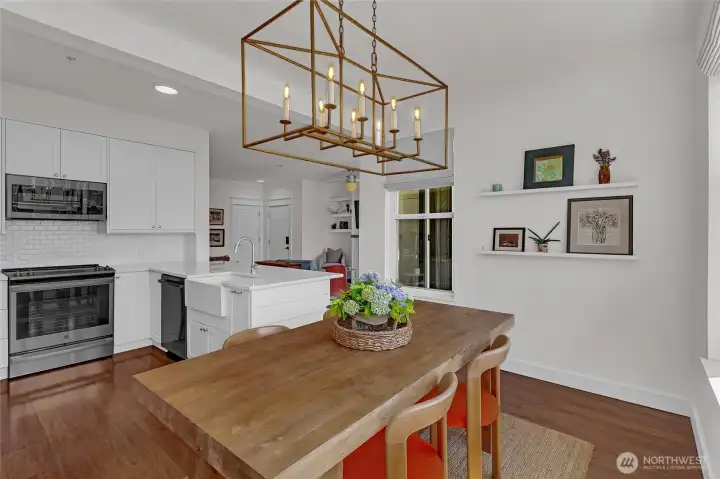 Completely remodeled kitchen featuring GE appliances