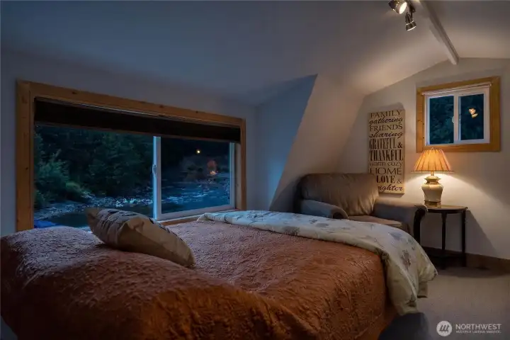 Fall asleep to the sound of the river..