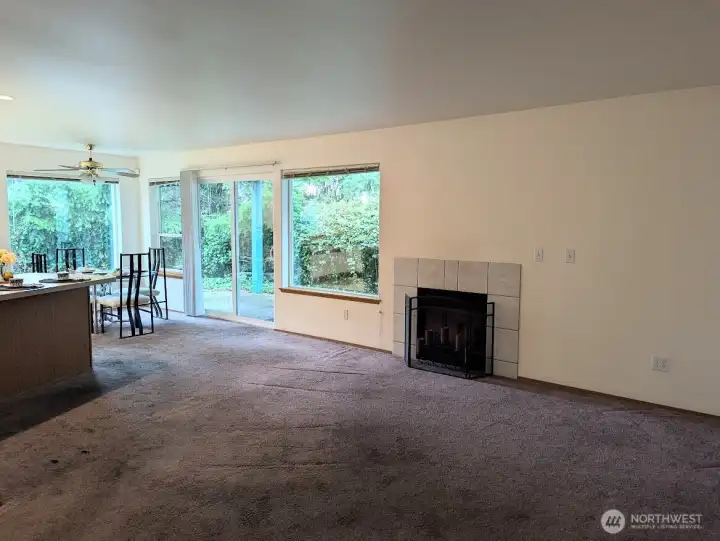 Living room with gas fireplace