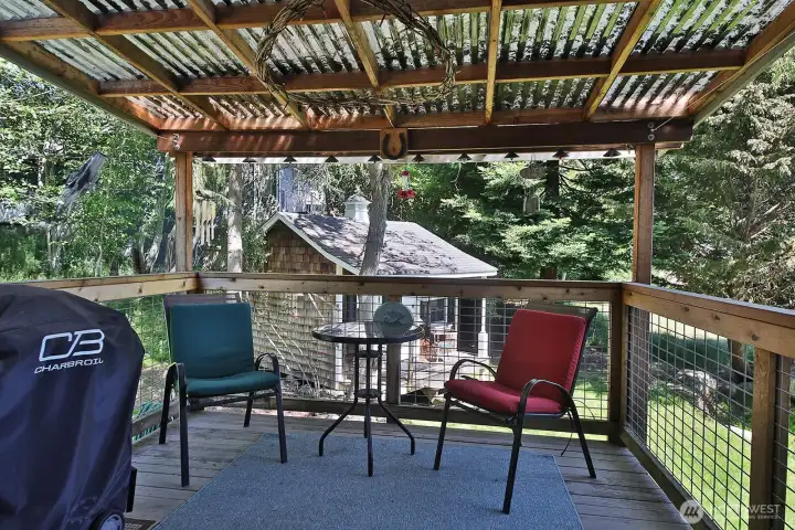 Covered deck off the family room.