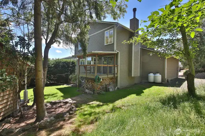 View of the backyard.
