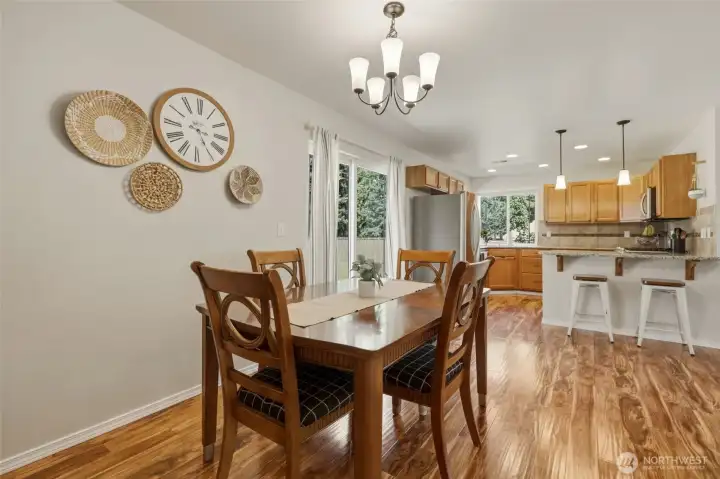 Adjacent to the kitchen is great space for your dining table. Adjacent to the kitchen is great space for your dining table.