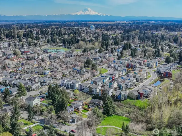 South facing aerial drone shot