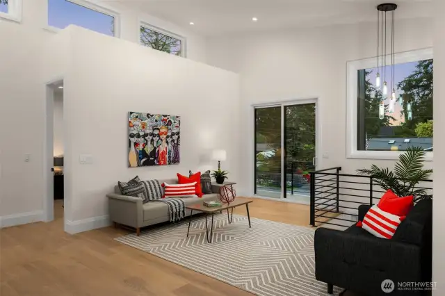 Upper floor loft with access to the third covered outdoor living space