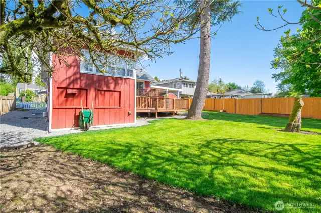 Fully Fenced backyard