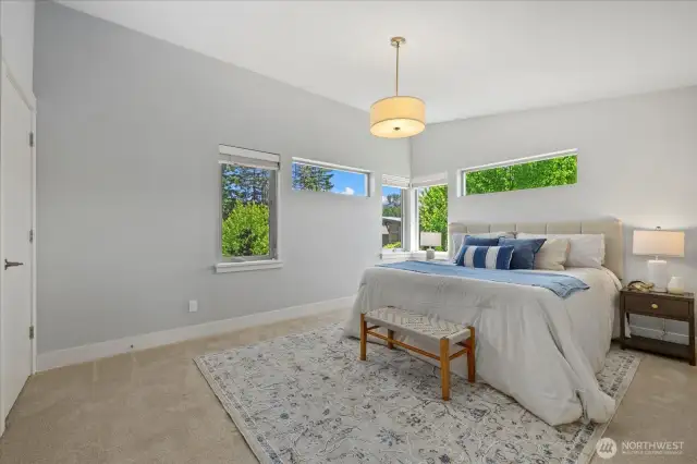Bedroom #4 is super spacious, light and bright. Custom wood blinds included.