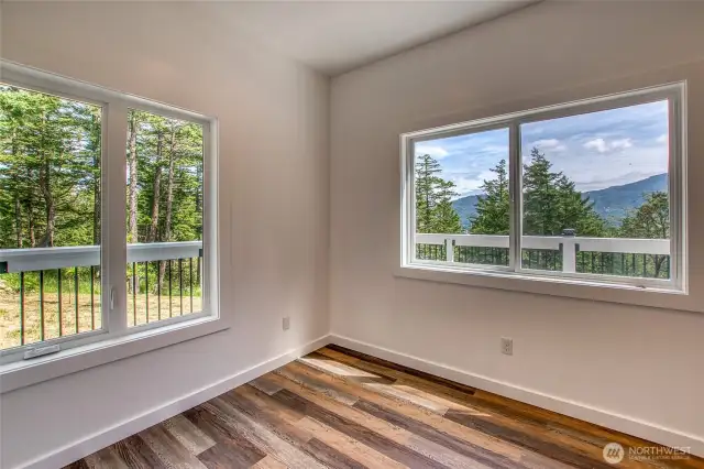 Enjoy this lovely space, even when you have to work. Or, better yet, create a yoga space.