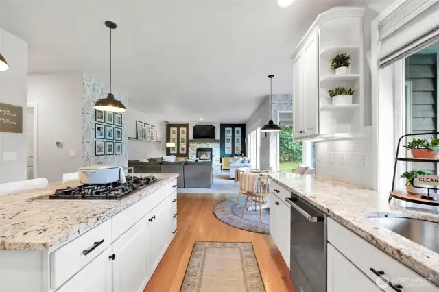 Kitchen is central and never cut off from your people!
