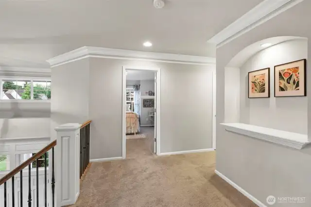 Upstairs Landing w/ Art Niche