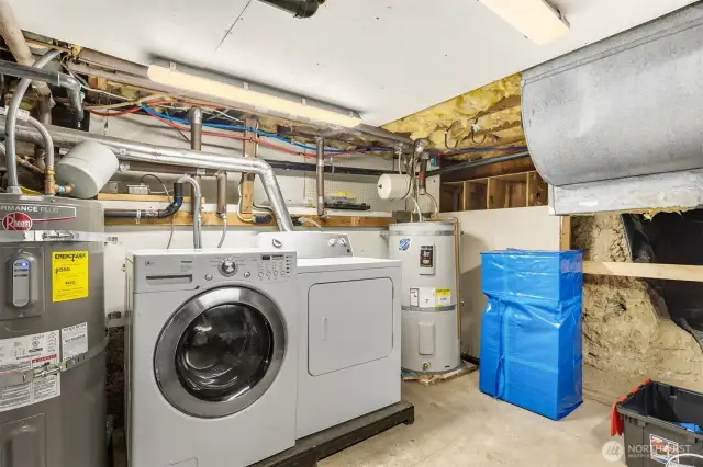 Additional laundry units in basement