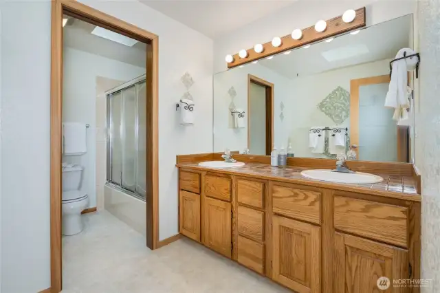 Walk-in shower.