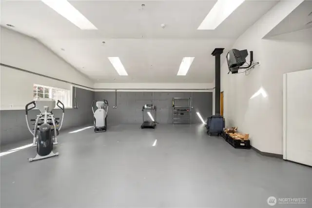 Gym or home business space atttached to garage