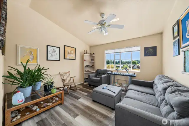 Living room above garage