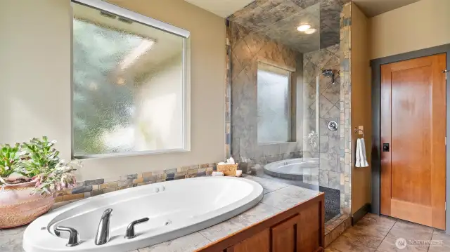 Tiled shower