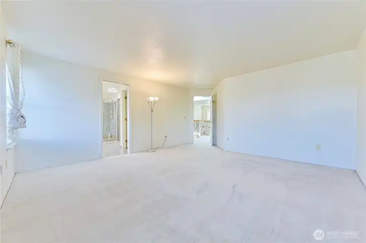 Primary bedroom with room for a king bed and more!