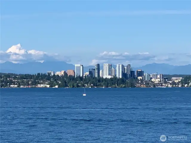 The views of Downtown Bellevue are glorious, especially at sunset! This is one view from the fantastic roof top deck!