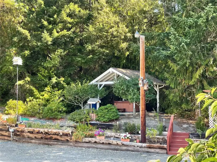 Now for relaxing...the covered hot tub!!!
