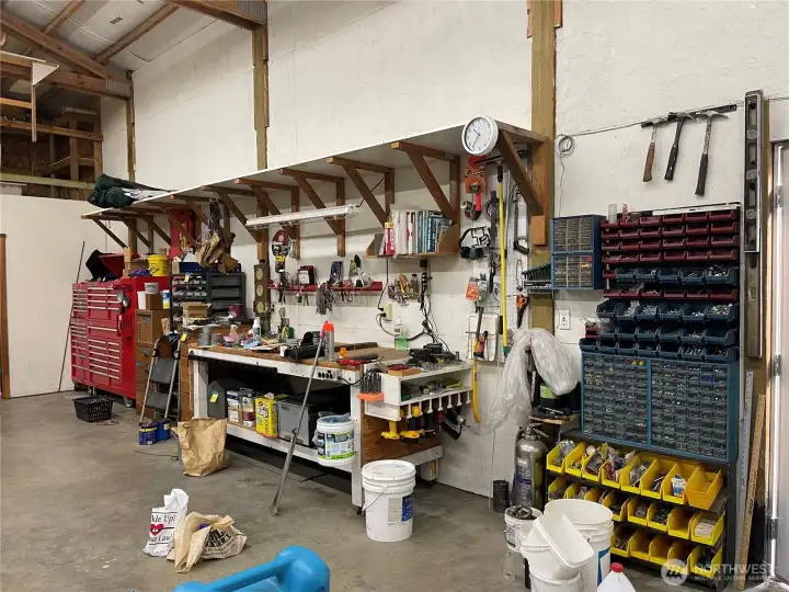 All of the tool chests and the tools STAY!