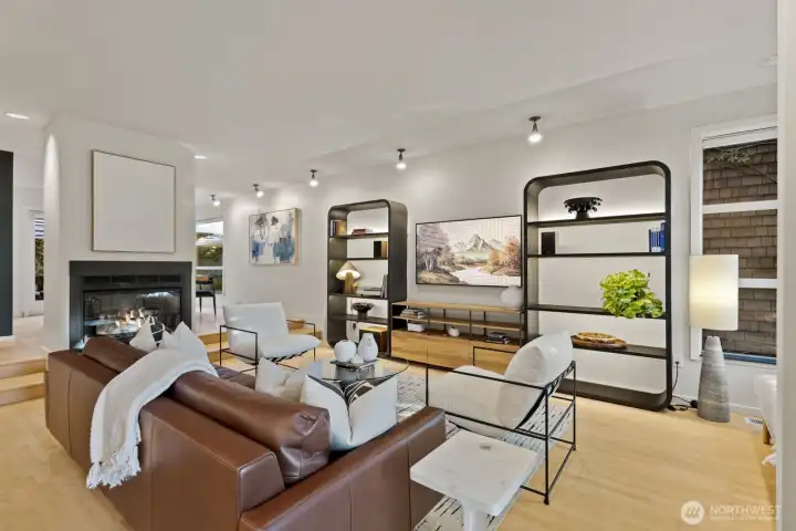 Warm maple floors, a centerpiece gas fireplace, and the perfect layout for entertaining.