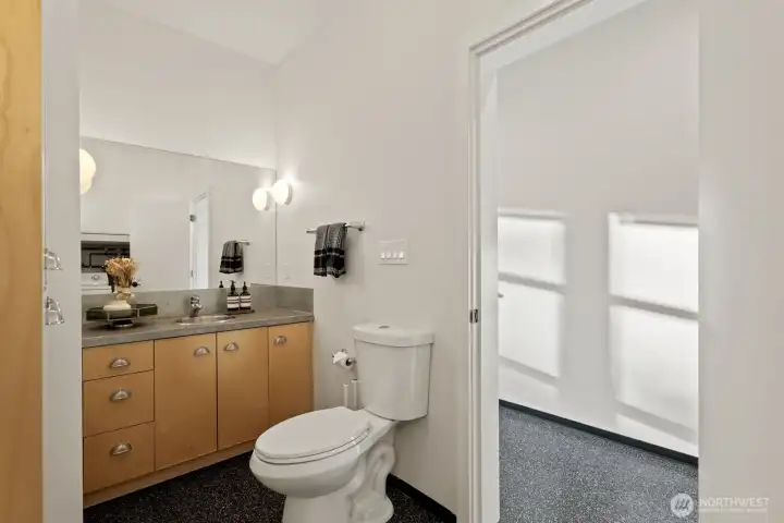 Handy half bath on the main floor.
