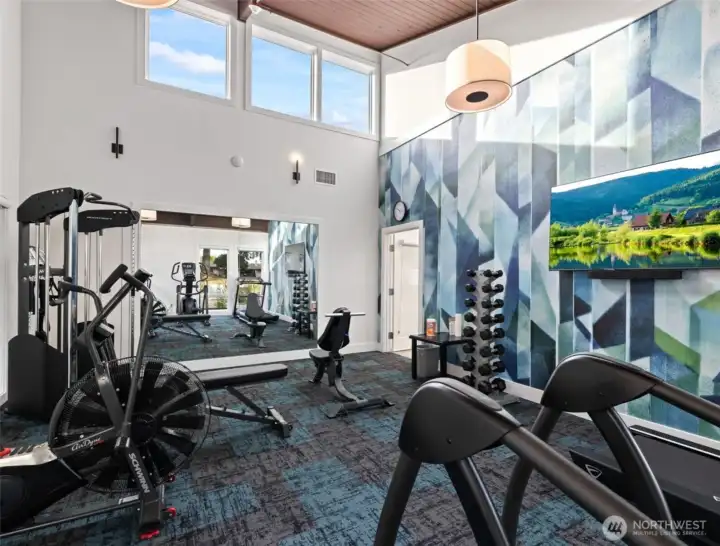 Stay active in the well-equipped community gym featuring bright, open space and quality equipment.
