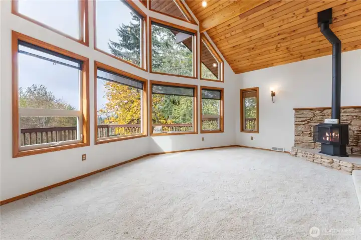 Gorgeous territorial views in this huge living room