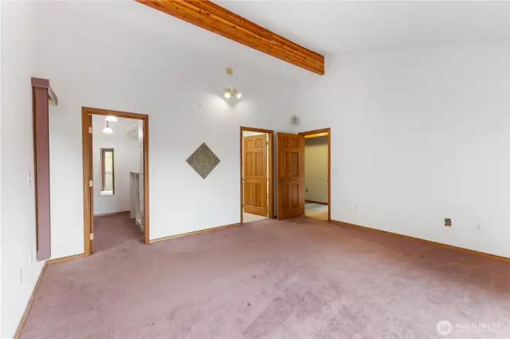 Main floor primary suite