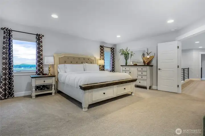 Spacious primary bedroom