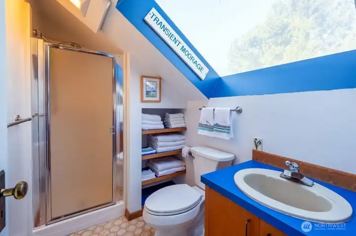 Main house upper level 3/4 bathroom