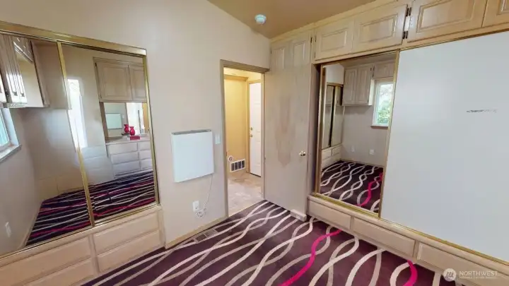 Bedroom w/lots of storage area
