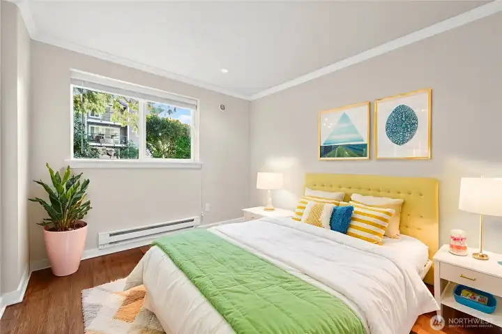 Bedroom 2 - with South - facing window