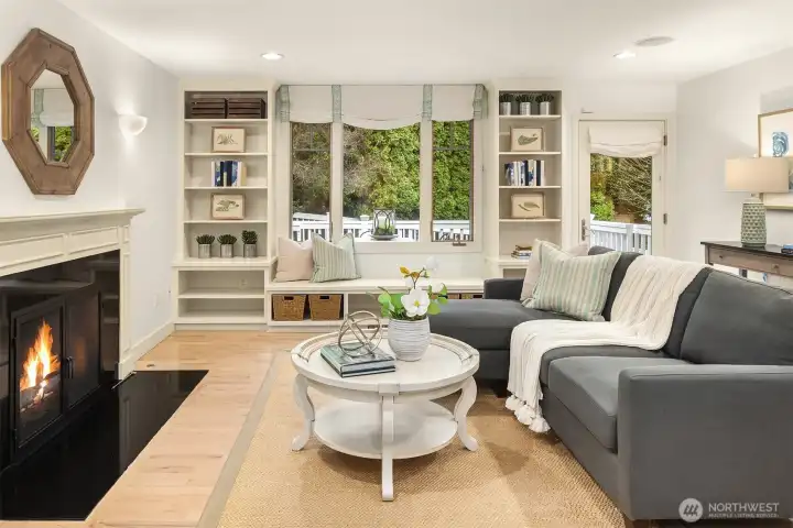 Built in cabinets abound in this home.