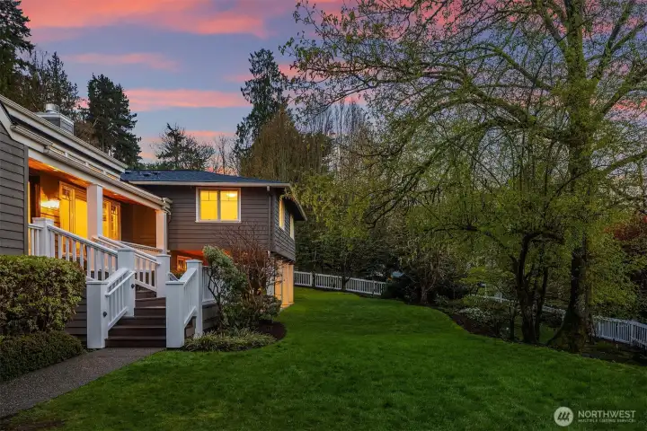 Outside there is a large enough stretch for soccer, lacrosse or full pitching distance for baseball!