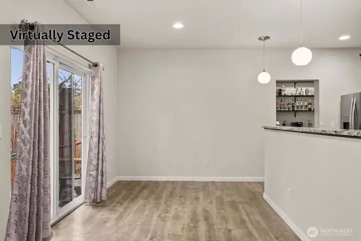 Dining Room. Photo has been edited to remove furniture.