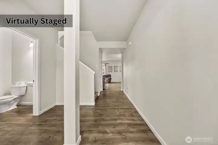 Entry way. Photo has been edited to remove furniture.
