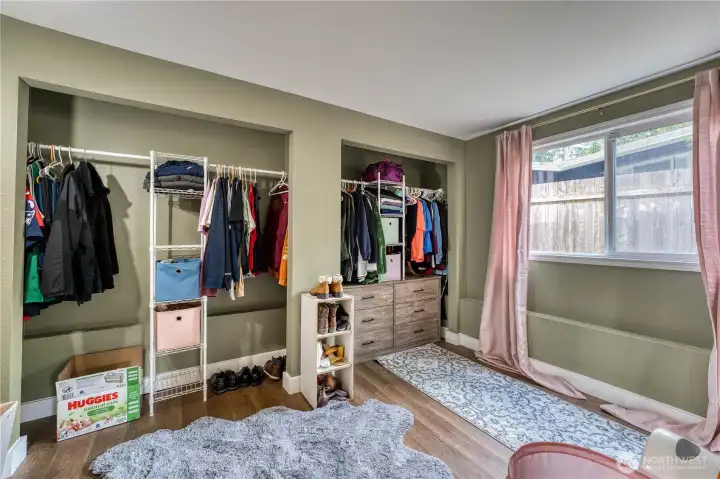 Large primary closet.