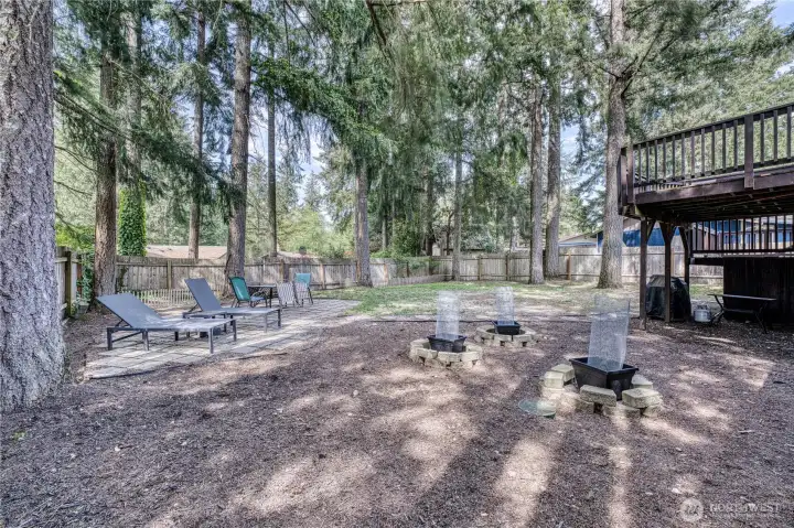 Large flat backyard