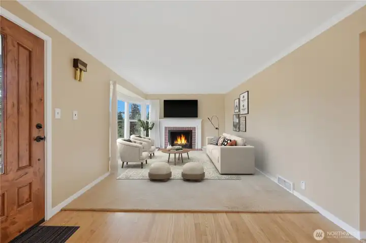 Virtually staged living room. Virtually staged living room.