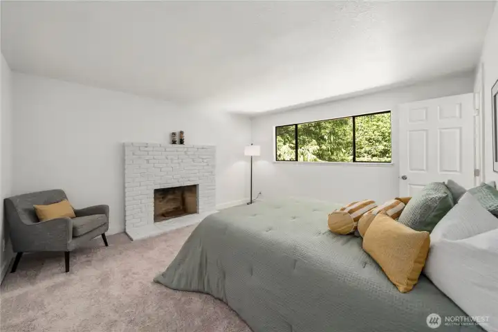 Primary with fireplace