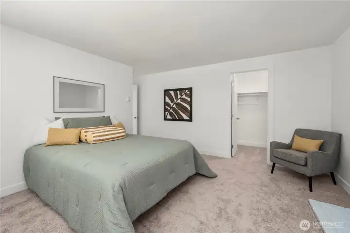 Primary with walk in closet
