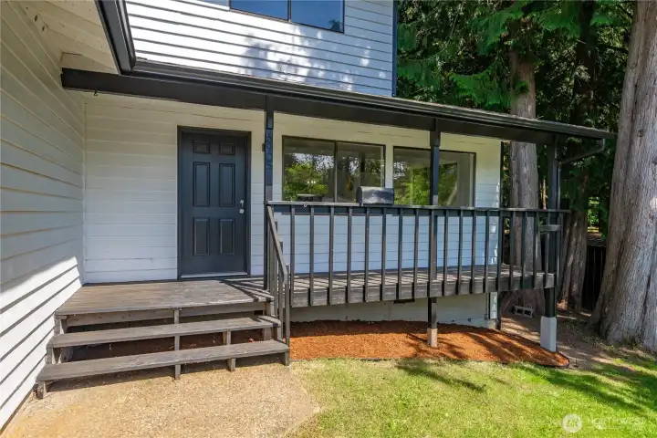 Front covered decking