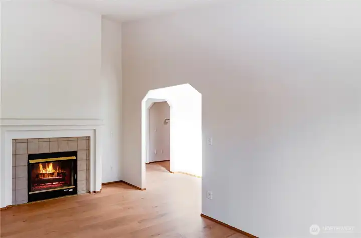 View looking back at front entry. View looking back at front entry.